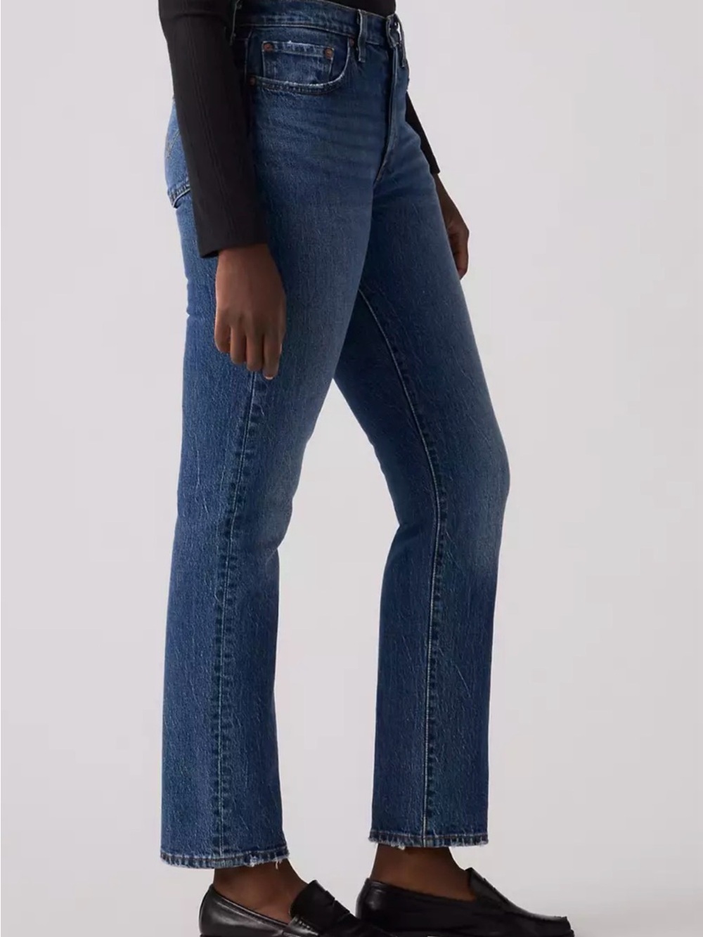Levi's Womens 501 Original Straight Leg Jeans NWT Worn In Medium Indigo 28x30
